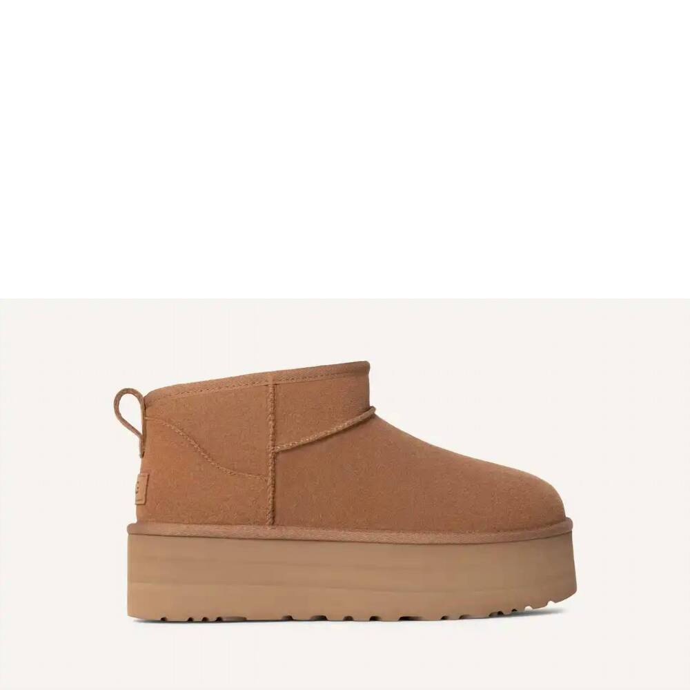 NEW UGG women's classic mini platform in chesnut - Picture 1 of 4